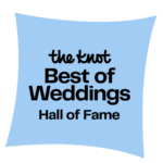Award-winning recognition for Ben Mallare Events & Entertainment, featured in The Knot Best of Weddings Hall of Fame, highlighting excellence in live wedding bands and entertainment.